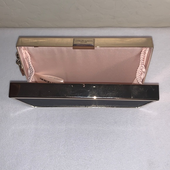GIORGIO ARMANI BRAND NEW GORGEOUS STEEL BOX WITH PINK LINING AND PROTECTIVE BAG - Picture 9 of 15
